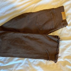 Brown flare jeans